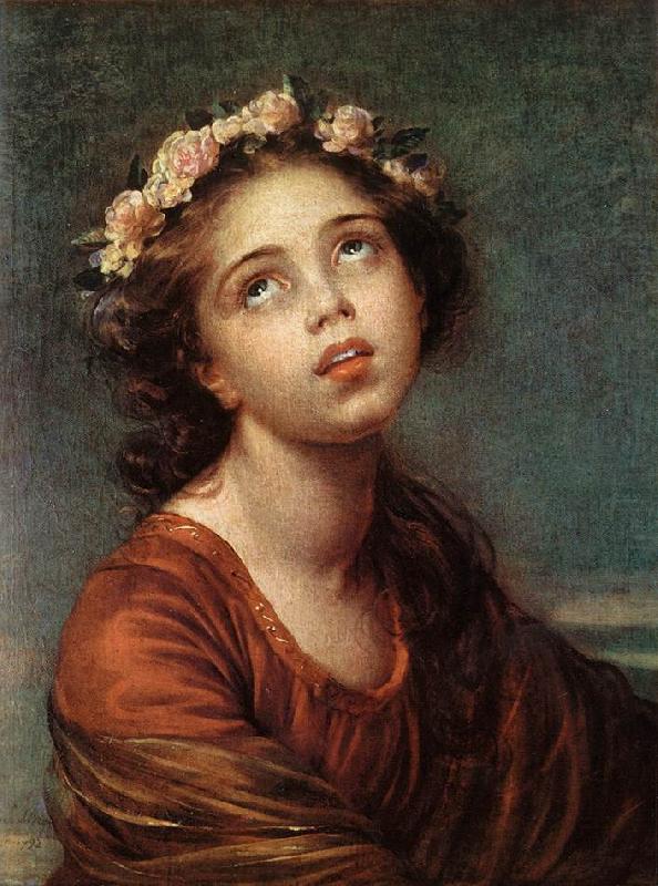 VIGEE-LEBRUN, Elisabeth The Daughter's Portrait   RT china oil painting image